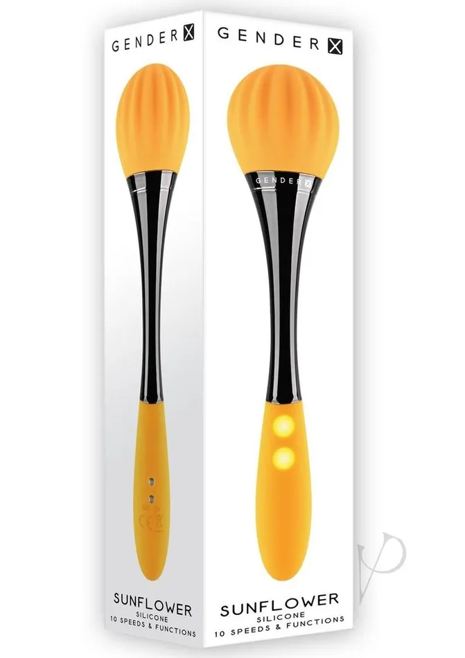 Gender X Gender X Sunflower Silicone Rechargeable Dual End Vibrator YellowBlack Female Sex Toys Gender X Gender X Sunflower Silicone Rechargeable Dual End Vibrator YellowBlack Female Sex Toys