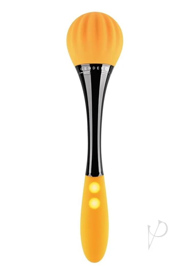 Gender X Gender X Sunflower Silicone Rechargeable Dual End Vibrator YellowBlack Female Sex Toys