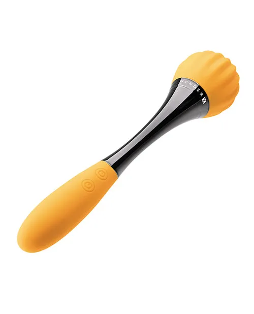 Gender X Gender X Sunflower Silicone Rechargeable Dual End Vibrator YellowBlack Female Sex Toys