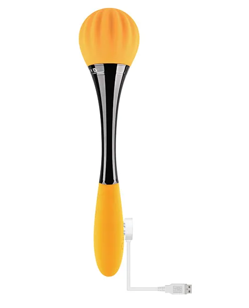 Gender X Gender X Sunflower Silicone Rechargeable Dual End Vibrator YellowBlack Female Sex Toys
