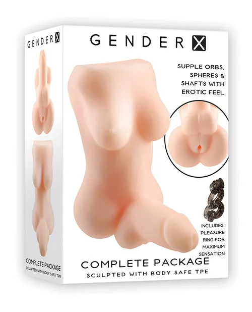 Gender X Male Sex Toys Gender X The Complete Package Full Body Textured Stroker Vanilla