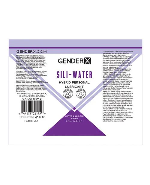 Gender X SiliWater Hybrid Lubricant 2oz Gender X Anal