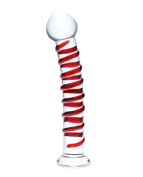 Glas Dildos Glas Mr Swirly Glass Dildo 10in ClearRed Glas Dildos Glas Mr Swirly Glass Dildo 10in ClearRed