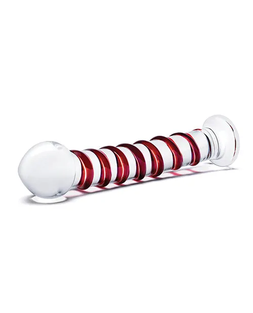 Glas Dildos Glas Mr Swirly Glass Dildo 10in ClearRed Glas Dildos Glas Mr Swirly Glass Dildo 10in ClearRed