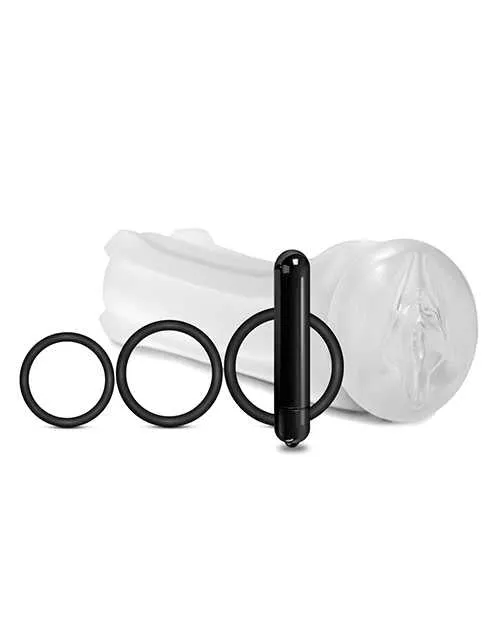 Happy Ending Male Sex Toys MSTR B8 Squeeze Vibrating Pussy Pack Kit of 5 Clear Happy Ending Male Sex Toys MSTR B8 Squeeze Vibrating Pussy Pack Kit of 5 Clear