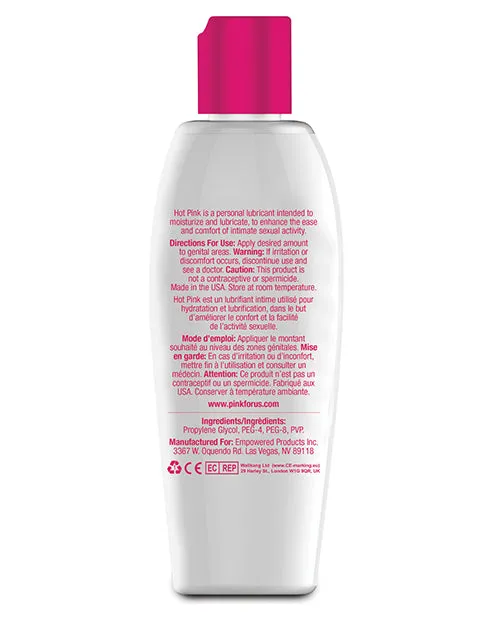 Hot Pink Water Based Warming Lubricant 47oz Pink Vibrators