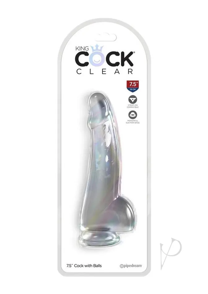 King Cock Dildos King Cock Clear Dildo with Balls 75in Clear