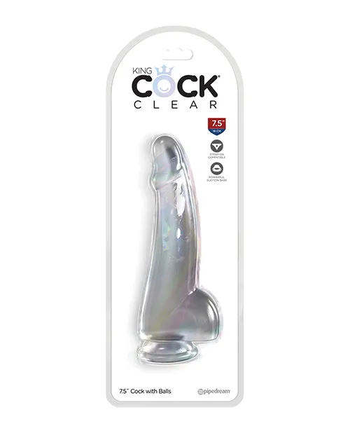 King Cock Dildos King Cock Clear Dildo with Balls 75in Clear