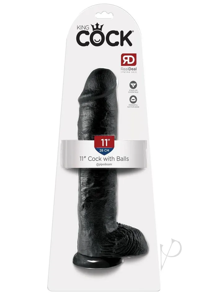 King Cock Dildos King Cock Dildo with Balls 11in Black