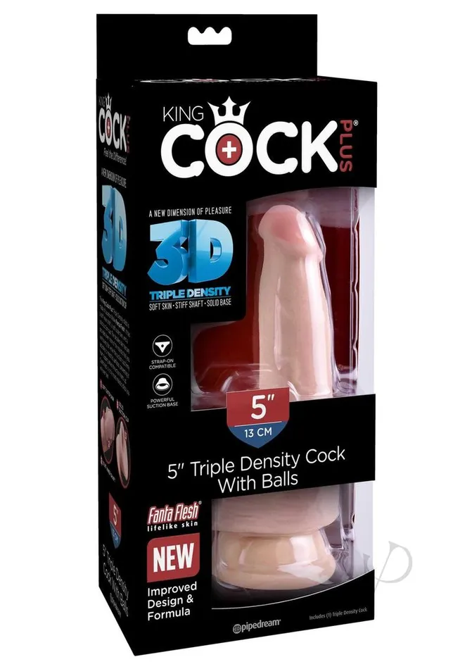King Cock Plus Triple Density Dildo with Balls 5in Vanilla King Cock Dildos King Cock Plus Triple Density Dildo with Balls 5in Vanilla King Cock Dildos