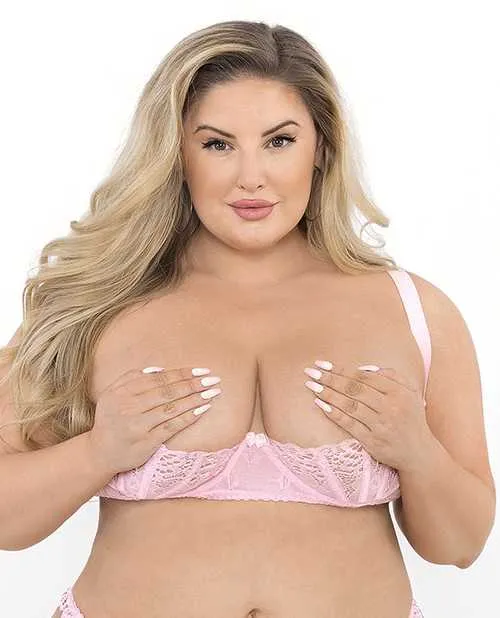 Lace Bra wUnderwire Boning Cups Pink 40 Escante Vibrators Lace Bra wUnderwire Boning Cups Pink 40 Escante Vibrators