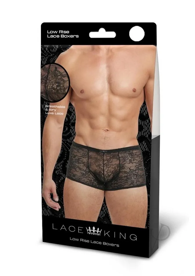 Lace King Lace Boxers SmallMedium Black Lace King Anal