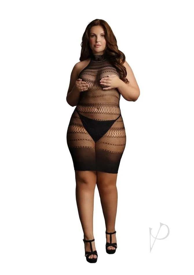 Le Desir Anal Le Desir High Lace Neck Net Mini Dress Queen Black Le Desir Anal Le Desir High Lace Neck Net Mini Dress Queen Black