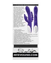 Lick Me Triple Stim Rechargeable Silicone Vibrator Purple Evolved Vibrators