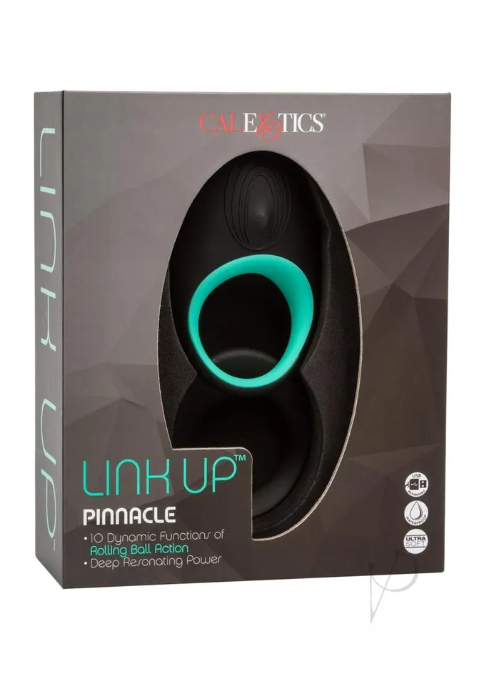 Link Up Couples Link Up Pinnacle Vibrating Cock Ring BlackTeal