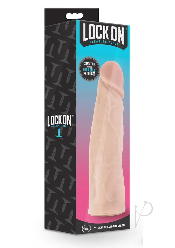 Lock On Female Sex Toys Lock On Realistic Lock On Dildo 7in Vanilla