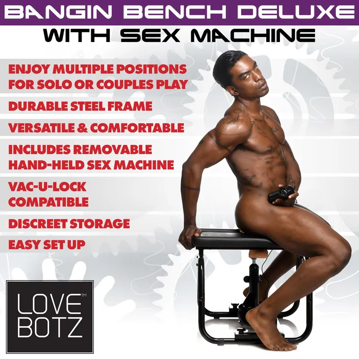 LoveBotz Female Sex Toys Deluxe Bangin Bench with Sex Machine