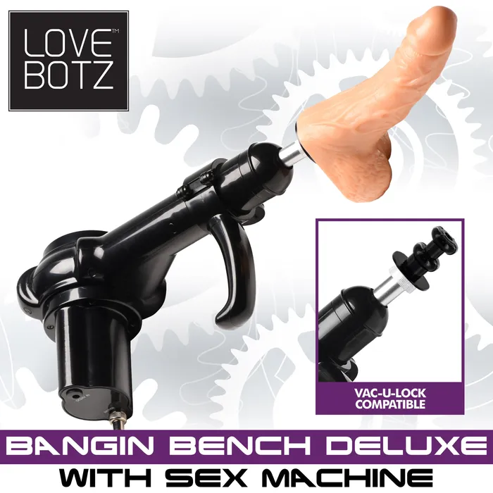 LoveBotz Female Sex Toys Deluxe Bangin Bench with Sex Machine