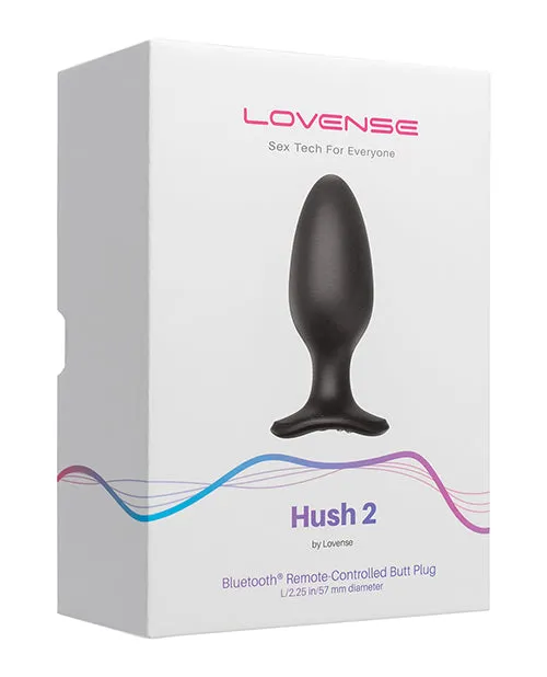 Lovense Hush 2 Rechargeable App Compatible Silicone Vibrating Anal Plug 225in Black Lovense Male Sex Toys Lovense Hush 2 Rechargeable App Compatible Silicone Vibrating Anal Plug 225in Black Lovense Male Sex Toys