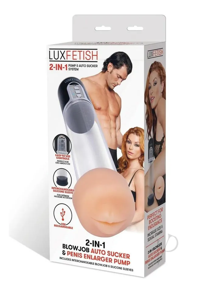 Lux Fetish 2 in 1 Blowjob Auto Sucker and Penis Englarger Pump Black Lux Fetish Male Sex Toys Lux Fetish 2 in 1 Blowjob Auto Sucker and Penis Englarger Pump Black Lux Fetish Male Sex Toys
