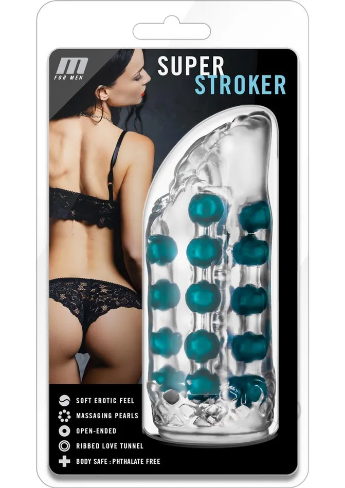 M for Men Super Stroker Masturbator Clear M For Men Male Sex Toys