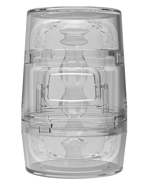 Main Squeeze Pop Off Ultraskyn Compact Masturbator Pussy and Butt Clear Main Squeeze Male Sex Toys