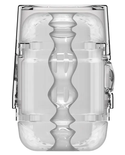 Main Squeeze Pop Off Ultraskyn Compact Masturbator Pussy and Butt Clear Main Squeeze Male Sex Toys