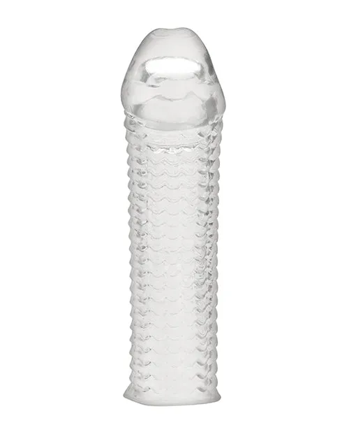 Male Sex Toys Blue Line Clear Textured Penis Enhancing Sleeve Extension 65in Clear Blue Line Cand B Gear Male Sex Toys Blue Line Clear Textured Penis Enhancing Sleeve Extension 65in Clear Blue Line Cand B Gear
