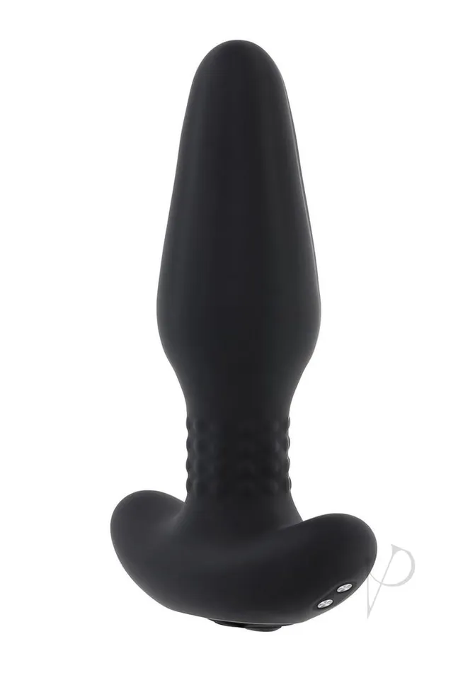 Male Sex Toys Gender X Teamwork Rechargeable Silicone Anal Plug with Remote Control Black Gender X