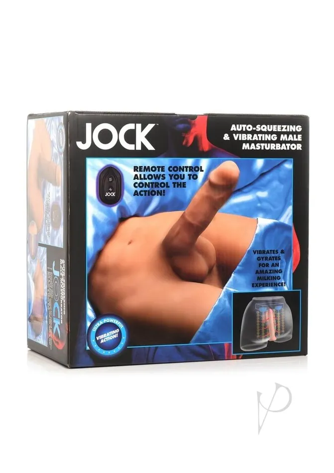 Male Sex Toys Jock JOCK Vibrating and Squeezing Male Masturbator with Posable Dildo and Remote Control Vanilla Male Sex Toys Jock JOCK Vibrating and Squeezing Male Masturbator with Posable Dildo and Remote Control Vanilla