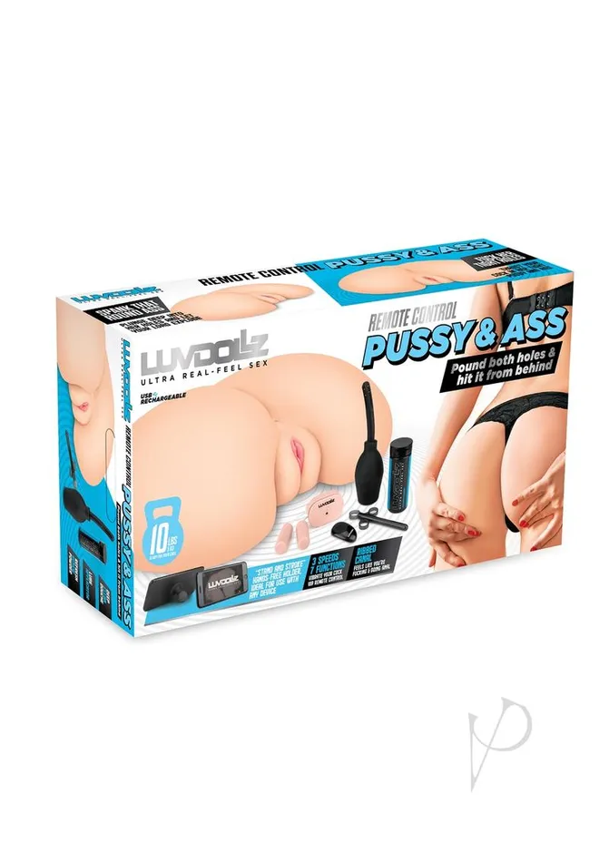 Male Sex Toys Luv Dollz LuvDollz Remote Controlled Vibrating Rechargeable Masturbator with Bullets and Remote Control Pussy and Ass Vanilla Male Sex Toys Luv Dollz LuvDollz Remote Controlled Vibrating Rechargeable Masturbator with Bullets and Remote Control Pussy and Ass Vanilla