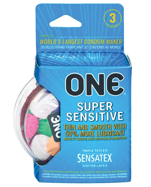 Male Sex Toys One One Super Sensitive Condoms Box of 3
