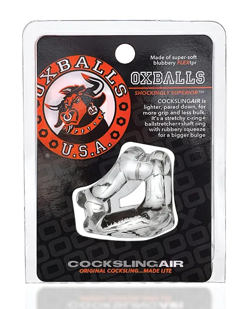 Male Sex Toys Oxballs Oxballs Cocksling Air Cock and Ball Sling Clear