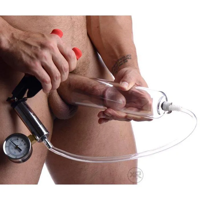 Male Sex Toys Size Matters Deluxe Penis Pump Kit with Metal Pump