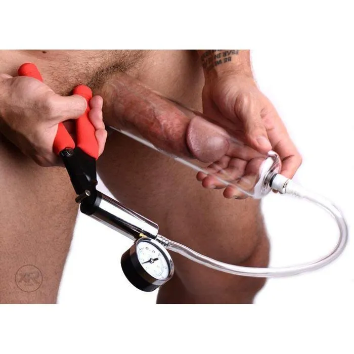 Male Sex Toys Size Matters Deluxe Penis Pump Kit with Metal Pump