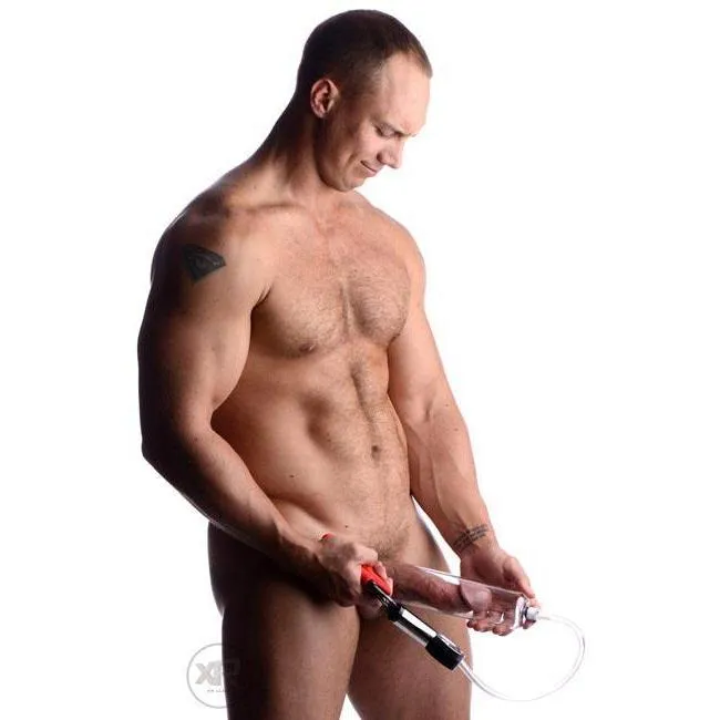 Male Sex Toys Size Matters Deluxe Penis Pump Kit with Metal Pump