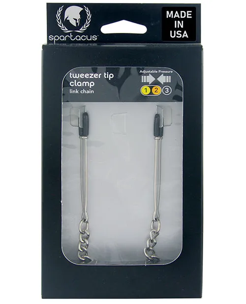 Male Sex Toys Spartacus Adjustable Tweezer Clamps wLink Chain Spartacus