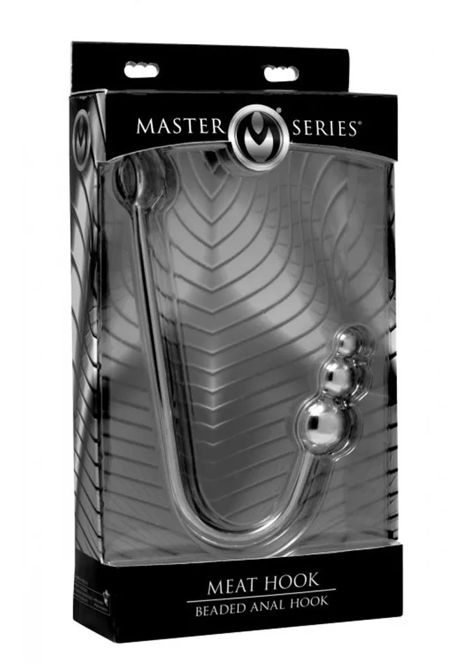 Master Series Meat Hook Beaded Anal Hook Silver Master Series Anal