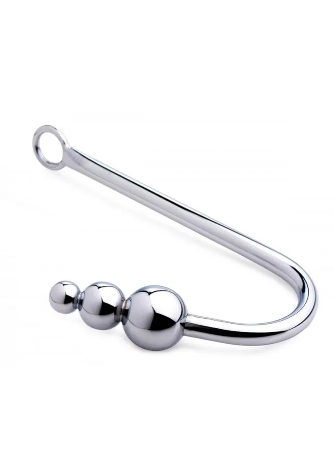 Master Series Meat Hook Beaded Anal Hook Silver Master Series Anal