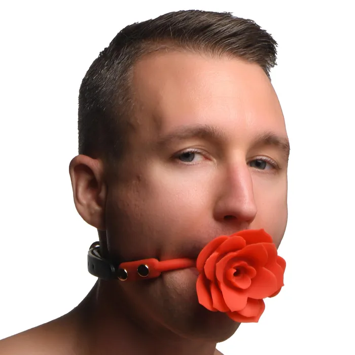 Master Series Vibrators Blossom Silicone Breathable Rose Gag
