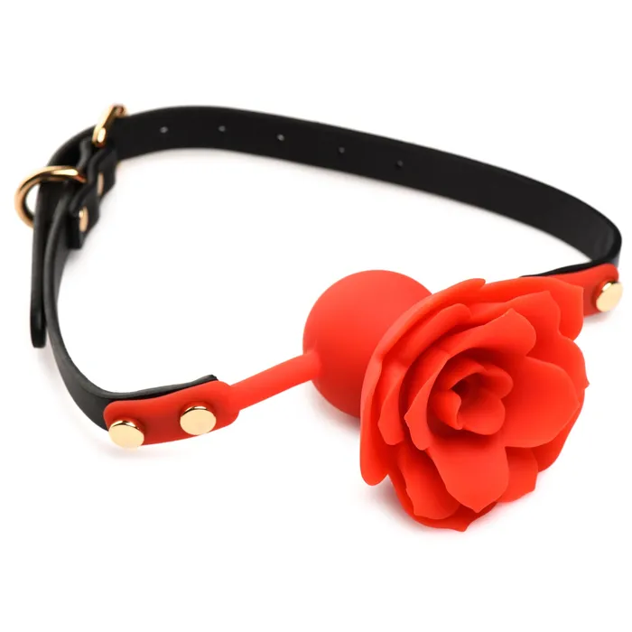 Master Series Vibrators Blossom Silicone Breathable Rose Gag