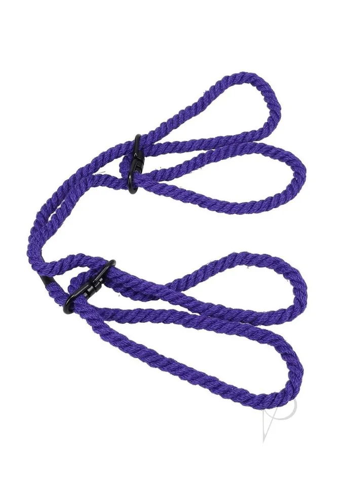 Merci Restrain 6mm Hemp Wrist or Ankle Cuffs Purple Merci Vibrators