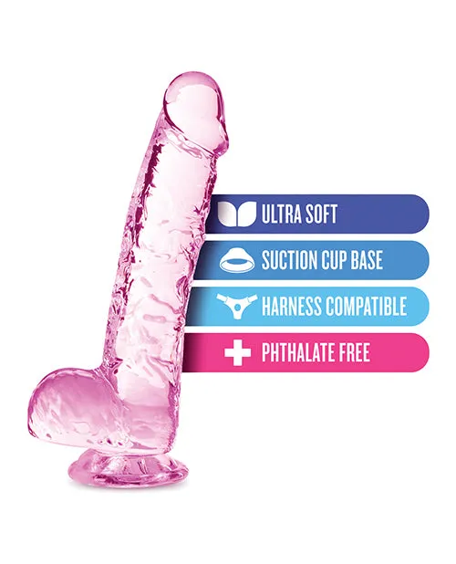 Naturally Yours Crystalline Dildo 6in Rose Naturally Yours Female Sex Toys
