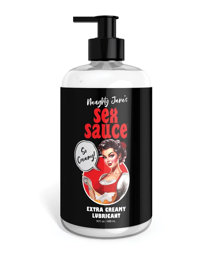 Naughty Janes Sex Sauce Male Sex Toys Naughty Janes Sex Sauce Extra Creamy Water Based Lubricant 16oz