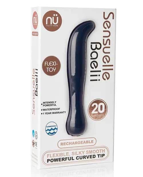 Nu Sensuelle Baelii Rechargeable Silicone GSpot Vibrator Navy Blue Nu Sensuelle Vibrators