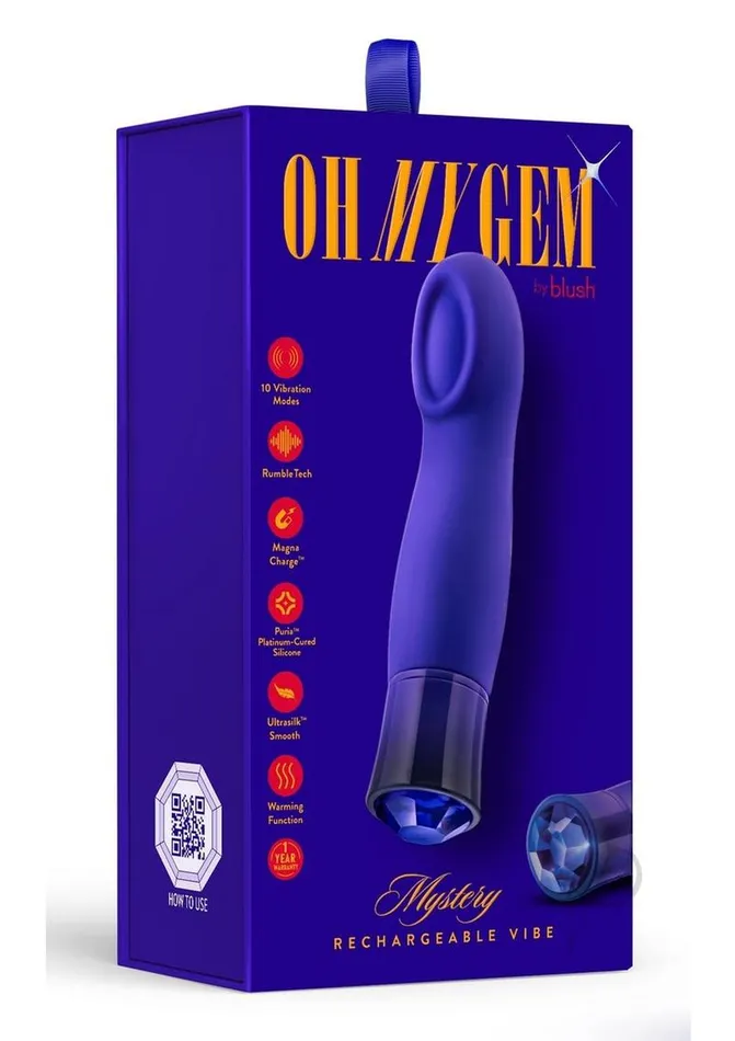 Oh My Gem Female Sex Toys Oh My Gem Mystery Rechargeable Silicone GSpot Vibrator Sapphire Oh My Gem Female Sex Toys Oh My Gem Mystery Rechargeable Silicone GSpot Vibrator Sapphire