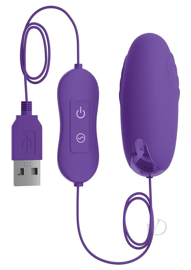 OMG Bullets Happy USBPowered Silicone Vibrating Bullet Purple Omg Vibrators