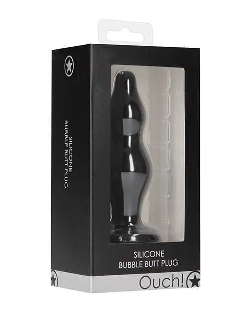 Ouch Anal Shots Ouch Bubble Butt Plug Black Ouch Anal Shots Ouch Bubble Butt Plug Black
