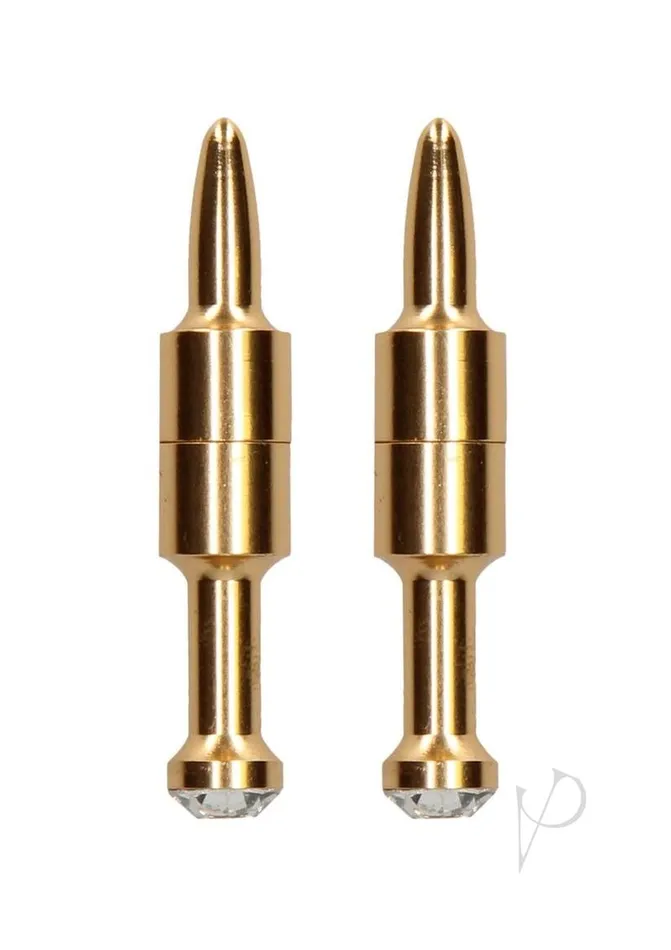 Ouch Couples Ouch Magnetic Nipple Clamps Diamond Pin Gold Ouch Couples Ouch Magnetic Nipple Clamps Diamond Pin Gold