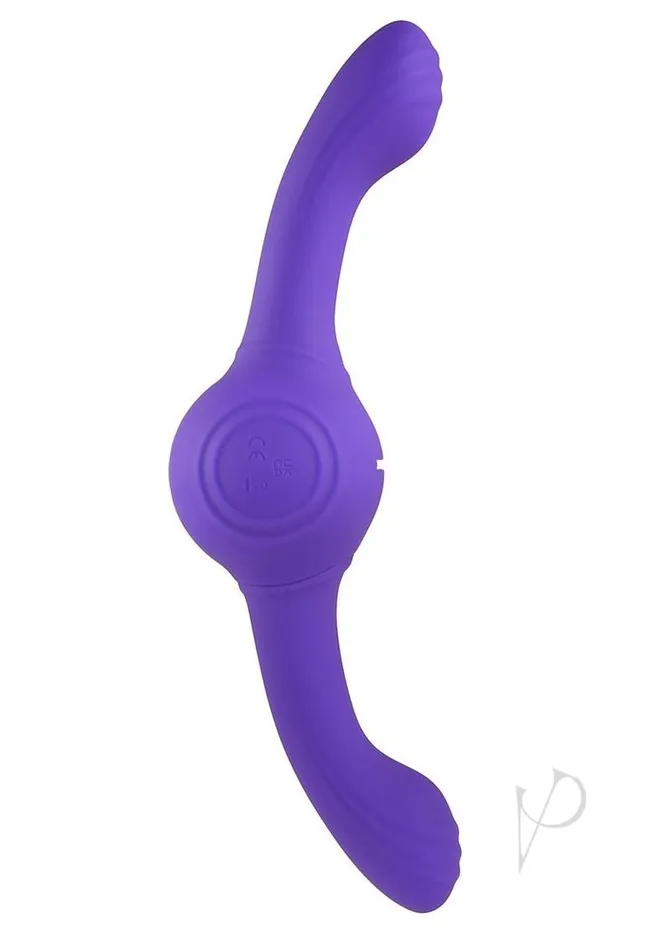 Our Gyro Vibe Rechargeable Silicone Dual End Vibrator Purple Evolved Vibrators